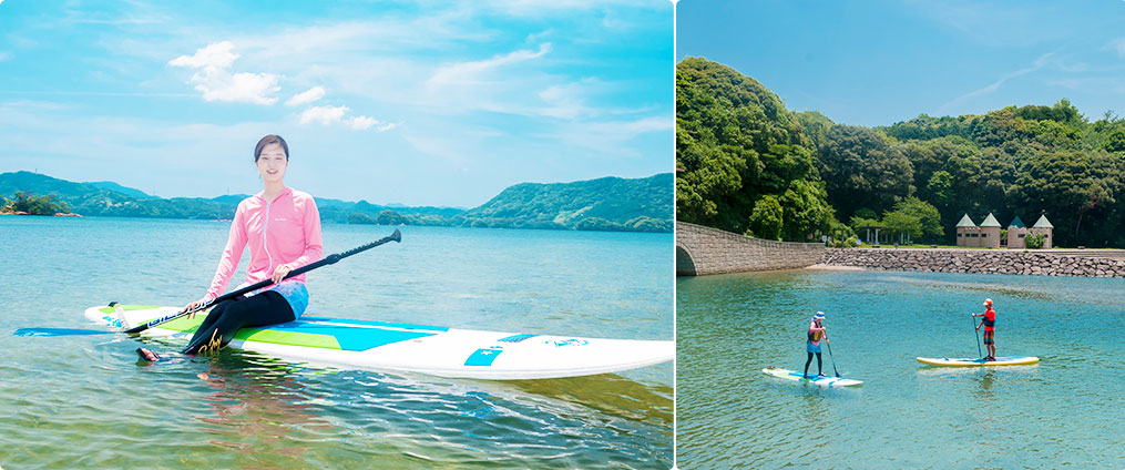 SUPで海上散歩を楽しむ